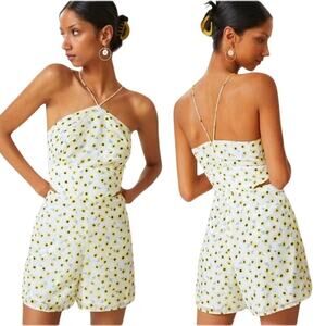 Anthropologie Hutch Daisy Floral Seaside Romper Motif Chiffon Size 6